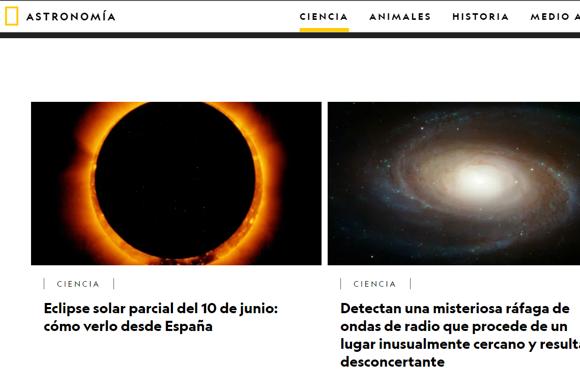 Noticias de astronomía
